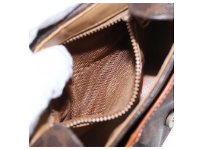 Céline Borsa a Spalla in Tela Macadam CELINE in Pelle PVC Marrone Oro Auth 151785 D'oro - vista 22