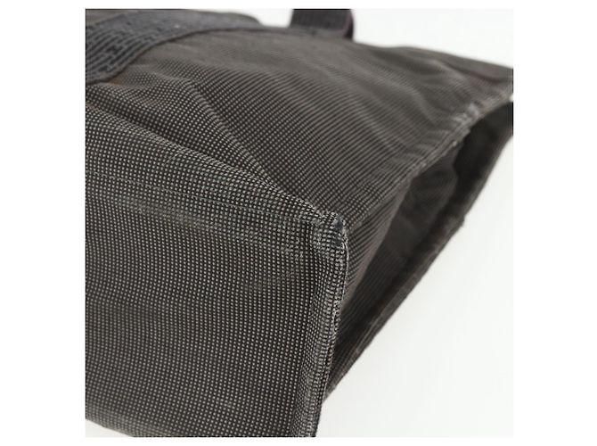 Hermès HERMES Handtasche Her Line MM Canvas Grau Silber Auth ka409 Braun - Ansicht 12