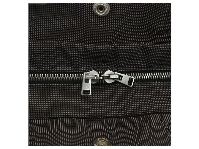 Hermès HERMES Handtasche Her Line MM Canvas Grau Silber Auth ka409 Braun - Ansicht 14
