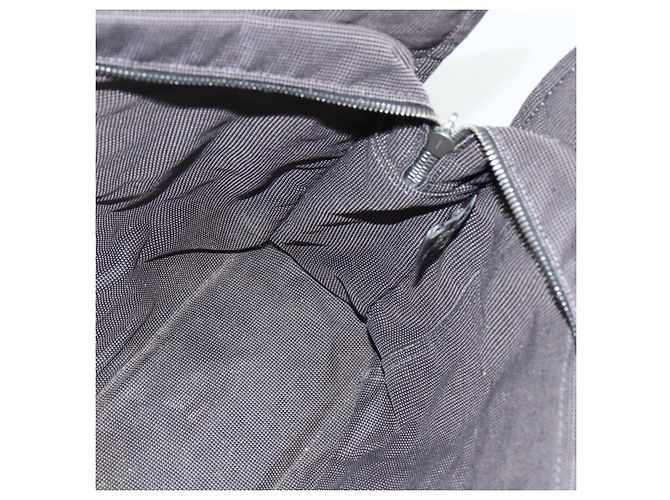 Hermès HERMES Handtasche Her Line MM Canvas Grau Silber Auth ka409 Braun - Ansicht 16