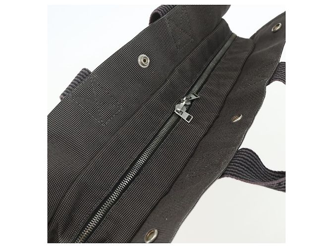 Hermès HERMES Handtasche Her Line MM Canvas Grau Silber Auth ka409 Braun - Ansicht 6
