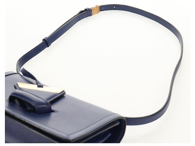 Borsa a Spalla LOEWE Barcelona in Pelle Blu Oro Auth ka587V D'oro - vista 14