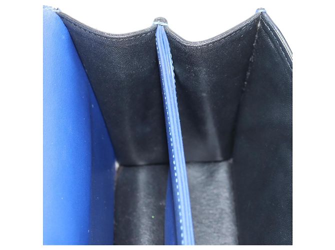 Borsa a Spalla LOEWE Barcelona in Pelle Blu Oro Auth ka587V D'oro - vista 24