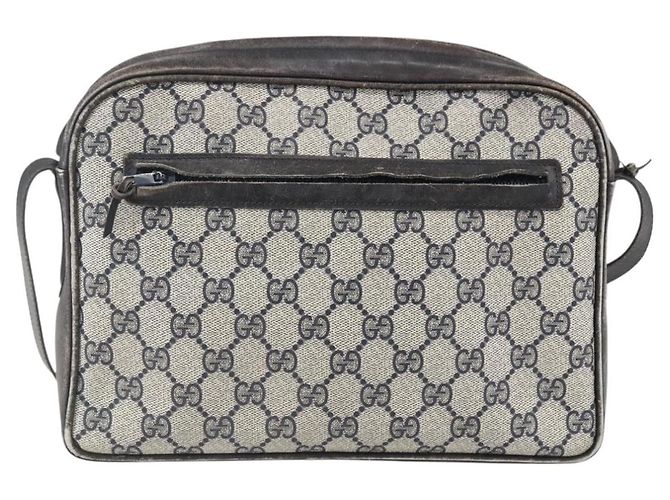 Gucci Borsa a Spalla GG Supreme in PVC Blu Auth 151552 Blu navy - vista 2