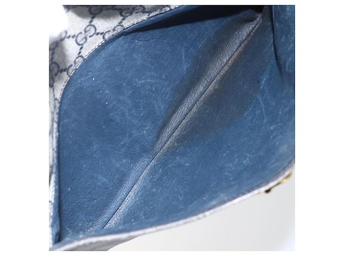 Gucci Borsa a Spalla GG Supreme in PVC Blu Auth 151552 Blu navy - vista 21