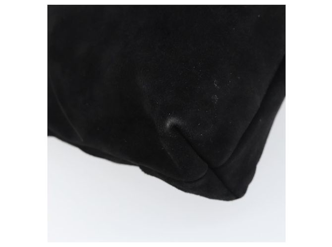 Borsa a Spalla Vala in Pelle Scamosciata Nera e Oro Salvatore Ferragamo Auth bs31358 Nero D'oro - vista 16