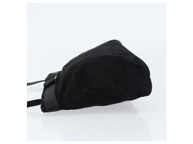 Borsa a Spalla Vala in Pelle Scamosciata Nera e Oro Salvatore Ferragamo Auth bs31358 Nero D'oro - vista 4