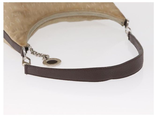 Bulgari BVLGARI Schultertasche aus Canvas Beige Silber Authentisch 151725 - Ansicht 7