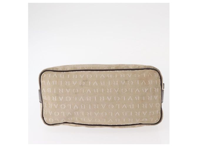 Bulgari BVLGARI Schultertasche aus Canvas Beige Silber Authentisch 151725 - Ansicht 9