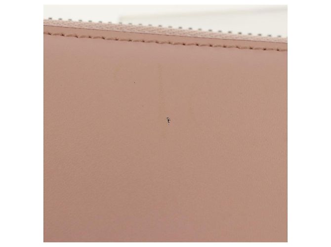 Cartera larga de cuero Vala Salvatore Ferragamo Rosa Plata Auth am9912V - vista 3