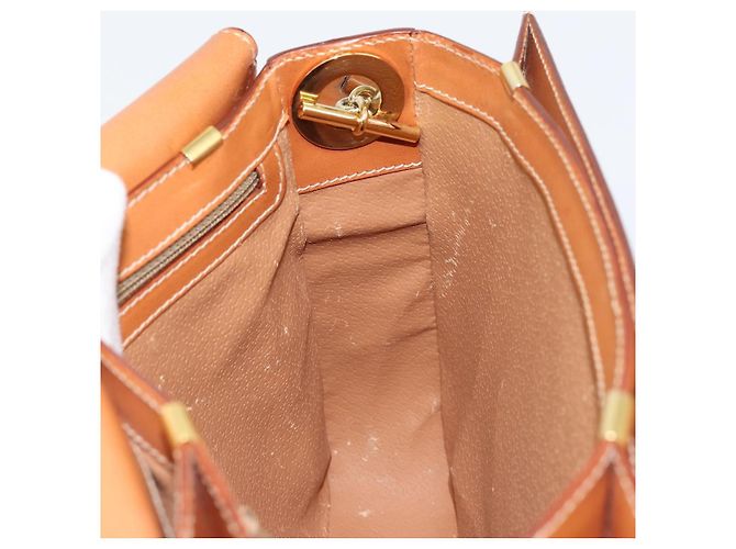 Céline Borsa a Spalla in Tela Macadam CELINE in Pelle PVC Marrone Oro Auth ki6185 D'oro - vista 20
