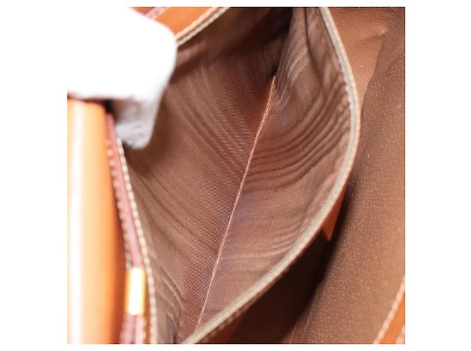 Céline Borsa a Spalla in Tela Macadam CELINE in Pelle PVC Marrone Oro Auth ki6185 D'oro - vista 23