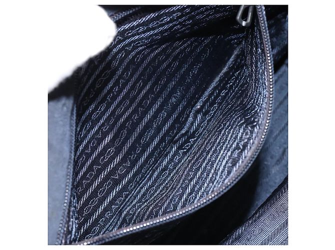 PRADA Borsa a mano in nylon nero e oro Auth ar13780 D'oro - vista 11