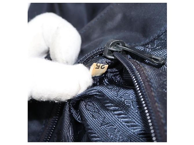 PRADA Borsa a mano in nylon nero e oro Auth ar13780 D'oro - vista 12