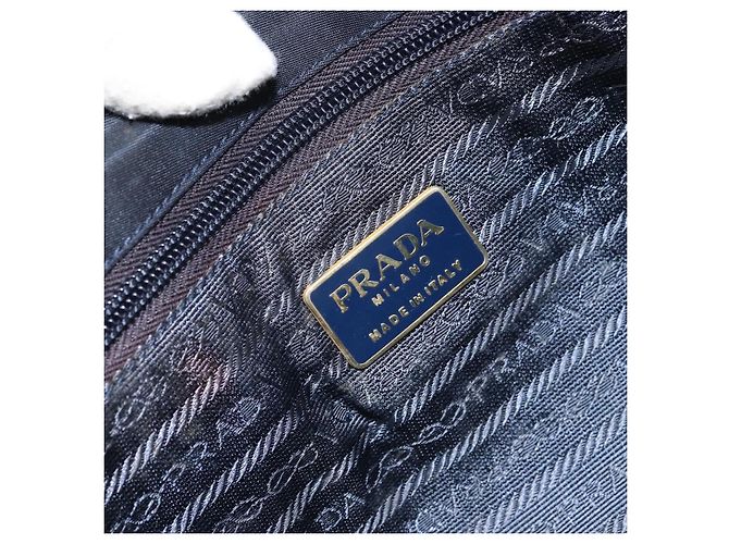 PRADA Borsa a mano in nylon nero e oro Auth ar13780 D'oro - vista 18