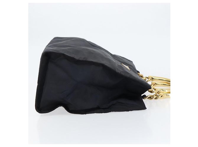 PRADA Borsa a mano in nylon nero e oro Auth ar13780 D'oro - vista 3