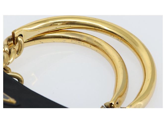 PRADA Borsa a mano in nylon nero e oro Auth ar13780 D'oro - vista 8