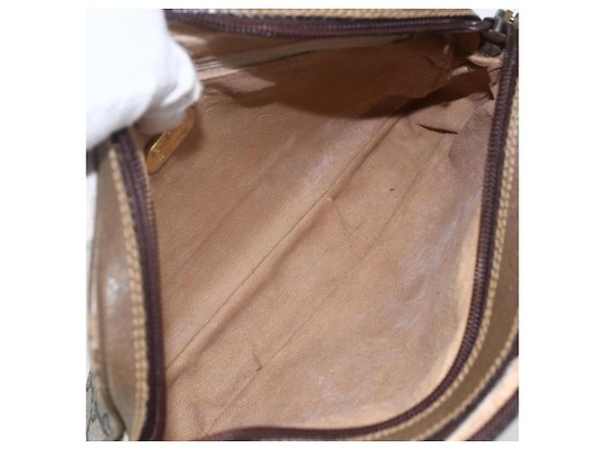 GUCCI GG Plus Supreme Schultertasche aus PVC-Leder Beige Gold Auth 151550 Golden - Ansicht 10