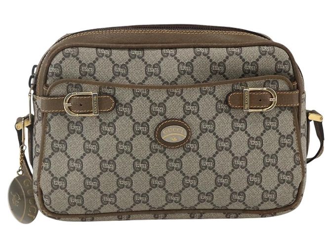 GUCCI GG Plus Supreme Schultertasche aus PVC-Leder Beige Gold Auth 151550 Golden - Ansicht 13
