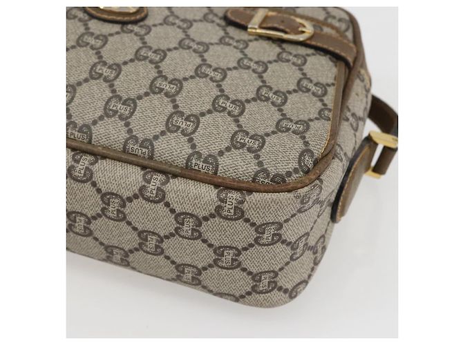 GUCCI GG Plus Supreme Schultertasche aus PVC-Leder Beige Gold Auth 151550 Golden - Ansicht 14