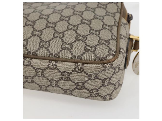 GUCCI GG Plus Supreme Schultertasche aus PVC-Leder Beige Gold Auth 151550 Golden - Ansicht 16