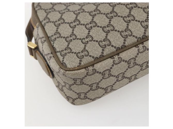GUCCI GG Plus Supreme Schultertasche aus PVC-Leder Beige Gold Auth 151550 Golden - Ansicht 17