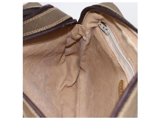GUCCI GG Plus Supreme Schultertasche aus PVC-Leder Beige Gold Auth 151550 Golden - Ansicht 22