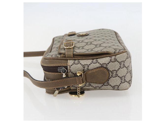 GUCCI GG Plus Supreme Schultertasche aus PVC-Leder Beige Gold Auth 151550 Golden - Ansicht 3