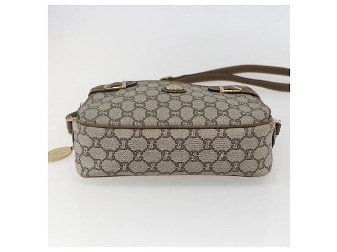 GUCCI GG Plus Supreme Schultertasche aus PVC-Leder Beige Gold Auth 151550 Golden - Ansicht 5