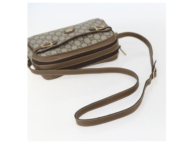 GUCCI GG Plus Supreme Schultertasche aus PVC-Leder Beige Gold Auth 151550 Golden - Ansicht 7