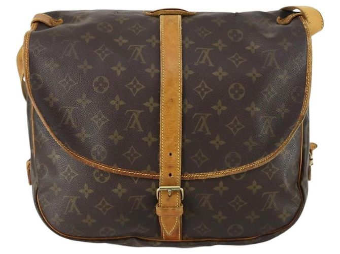 LOUIS VUITTON Borsa a Spalla Monogram Saumur 35 M42254 LV Auth ka435 Monogramma - vista 3