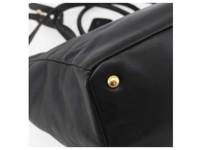 PRADA Borsa a Mano in Pelle 2 in 1 Nera Oro Auth yk19782 Nero D'oro - vista 15
