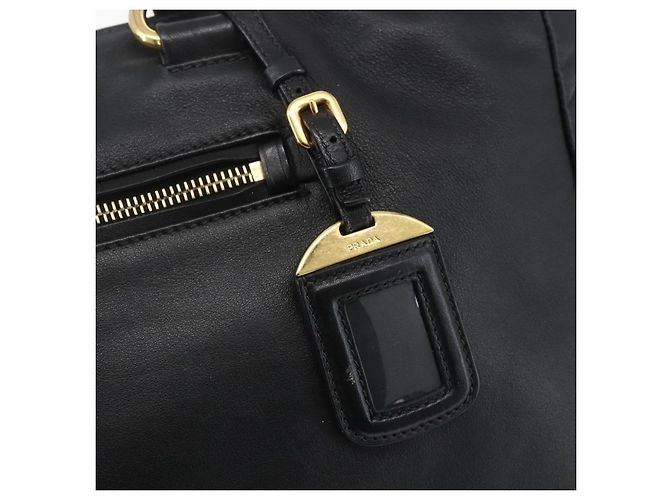 PRADA Borsa a Mano in Pelle 2 in 1 Nera Oro Auth yk19782 Nero D'oro - vista 16