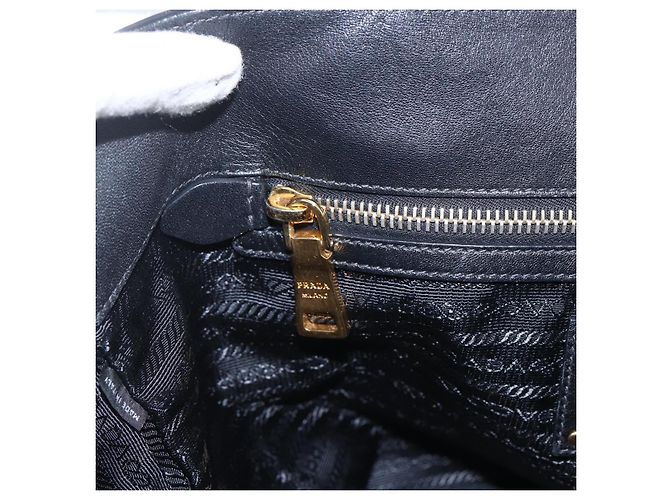 PRADA Borsa a Mano in Pelle 2 in 1 Nera Oro Auth yk19782 Nero D'oro - vista 20