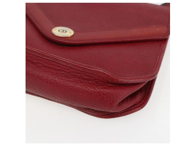 Borsa a mano in pelle Christian Dior 2 in 1 Rossa Oro Auth BA8209 Rosso D'oro - vista 10