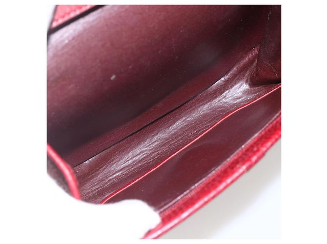 Borsa a mano in pelle Christian Dior 2 in 1 Rossa Oro Auth BA8209 Rosso D'oro - vista 12