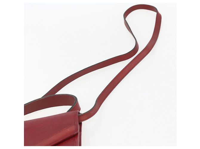 Borsa a mano in pelle Christian Dior 2 in 1 Rossa Oro Auth BA8209 Rosso D'oro - vista 14