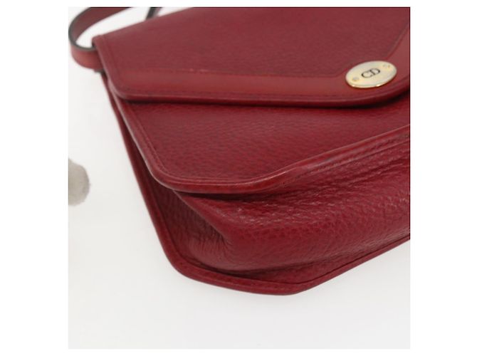 Borsa a mano in pelle Christian Dior 2 in 1 Rossa Oro Auth BA8209 Rosso D'oro - vista 15