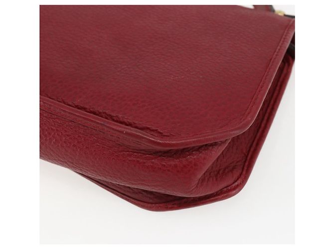 Borsa a mano in pelle Christian Dior 2 in 1 Rossa Oro Auth BA8209 Rosso D'oro - vista 16