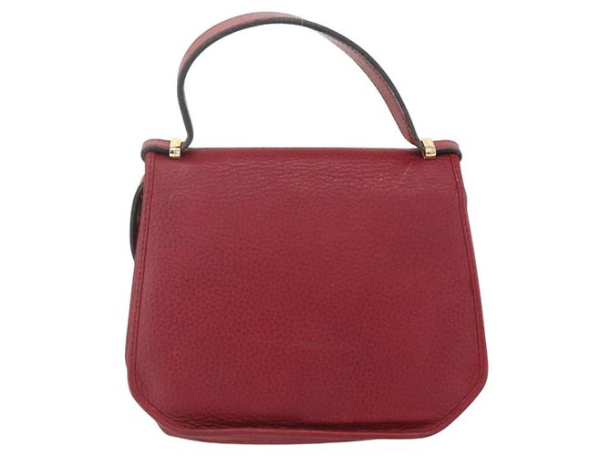 Borsa a mano in pelle Christian Dior 2 in 1 Rossa Oro Auth BA8209 Rosso D'oro - vista 2