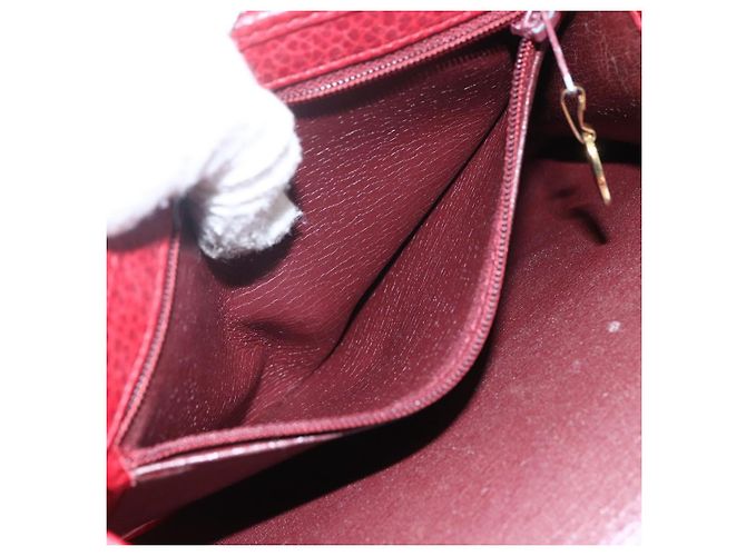 Borsa a mano in pelle Christian Dior 2 in 1 Rossa Oro Auth BA8209 Rosso D'oro - vista 20
