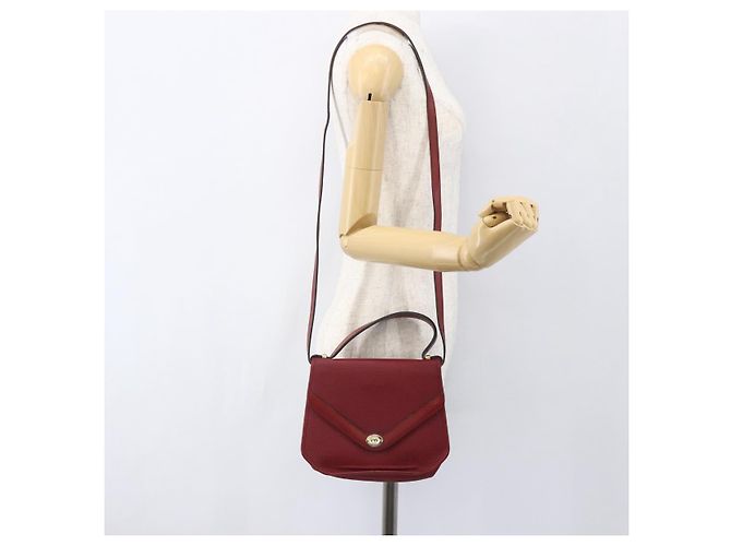 Borsa a mano in pelle Christian Dior 2 in 1 Rossa Oro Auth BA8209 Rosso D'oro - vista 22