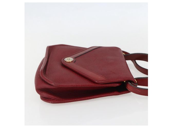Borsa a mano in pelle Christian Dior 2 in 1 Rossa Oro Auth BA8209 Rosso D'oro - vista 4