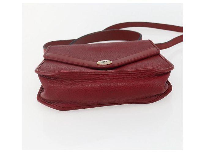 Borsa a mano in pelle Christian Dior 2 in 1 Rossa Oro Auth BA8209 Rosso D'oro - vista 5