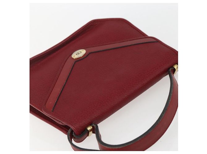 Borsa a mano in pelle Christian Dior 2 in 1 Rossa Oro Auth BA8209 Rosso D'oro - vista 6