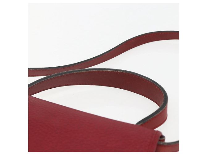 Borsa a mano in pelle Christian Dior 2 in 1 Rossa Oro Auth BA8209 Rosso D'oro - vista 8