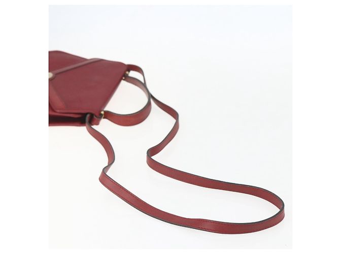 Borsa a mano in pelle Christian Dior 2 in 1 Rossa Oro Auth BA8209 Rosso D'oro - vista 9
