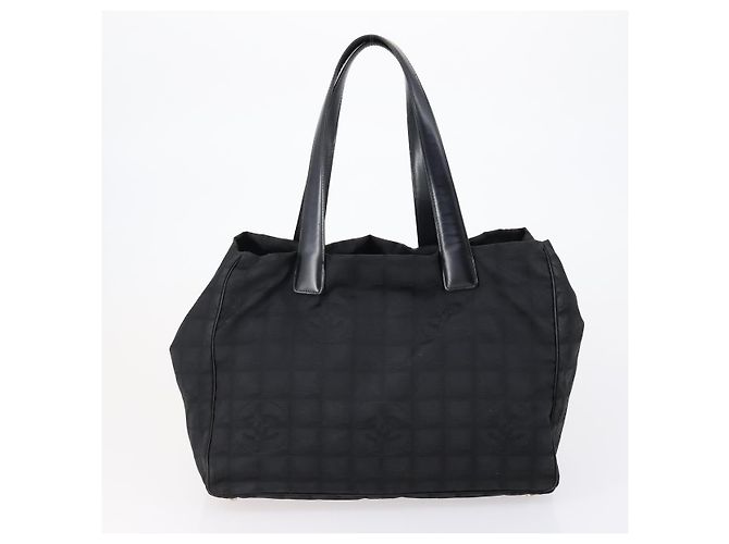 CHANEL Nuova Borsa Tote da Viaggio in Nylon 2 Set Nero CC Auth BA8474 - vista 10