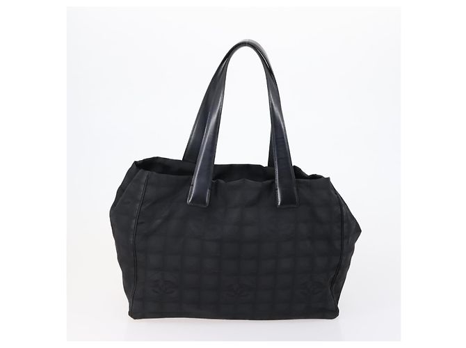 CHANEL Nuova Borsa Tote da Viaggio in Nylon 2 Set Nero CC Auth BA8474 - vista 11