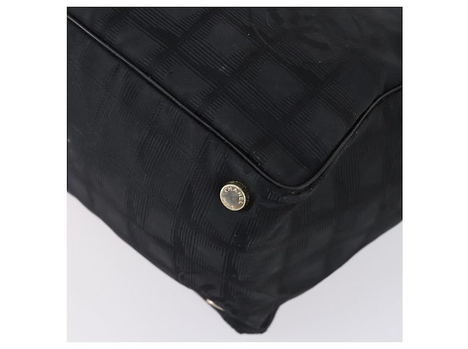 CHANEL Nuova Borsa Tote da Viaggio in Nylon 2 Set Nero CC Auth BA8474 - vista 16